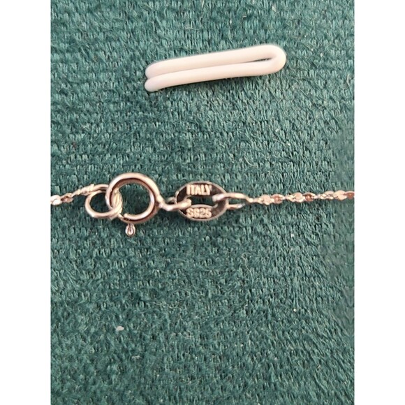 Sterling Silver Floating Pearl Necklace 18" White Freshwater Dainty Elegant Gift - Picture 6 of 6